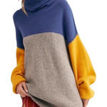 Free People Softly Structured Color Block Sweater Large Photo 0