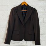 Anne Klein Women's Suit, Brown One Button Jacket or Blazer, Size 4 Photo 8
