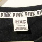 PINK - Victoria's Secret Victorias Secret Pink Size Large Black Spellout Crewneck Sweatshirt Photo 1
