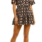 NICHOLAS Salma Dress in Casablanca Tile‎ Print Multi Size 10 Black Photo 0