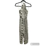 Lulus Lulu’s Sparrow White Tribal Print Sleeveless Cropped Wide Leg Jumpsuit XS Photo 1