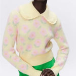 Zara Bib Collar Sweater Women’s Size Medium Yellow Photo 0