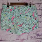 Vineyard Vines  NAUTICAL OCEAN SEA THEMED GRAPHIC PRINTED LINEN BLEND SHORTS L Photo 1
