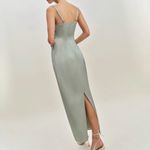 Reformation NWT Vesper Satin Maxi Dress in Salvia Green Photo 1