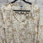 Old Navy 🦋4/$25 Yellow Flower Long Sleeve Size Large Photo 2