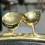 Nicole Lee Black Crossbody Bag with Gold Chain and Decorative Patches Photo 3