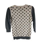 Banana Republic  Womens Sweater Crew Neck 3/4 Sleeve Polka Dot Beige Gray XS Photo 1