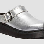 Dr. Martens  NWTs Silver Laketen Leather Mules Platform Clogs size 8 Photo 0