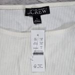 J.Crew  Vintage rib ruffle boatneck tank top Ivory S NWT‎ Photo 2