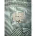 American Eagle NWT  Oversized Oxford Button Down Women’s Striped Shirt Medium Photo 3
