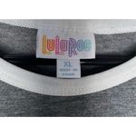 LuLaRoe  Long Sleeve White and Grey Baseball Style T-Shirt Photo 1
