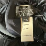 Alex Evenings  Sequined Chiffon Midi A-Line Cocktail Dress Navy Blue Size 24W Photo 8