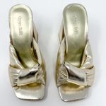 Open Edit Nordstrom Saydee Gold Metallic Puff Sandal Heel, NWOT, Size 5.5 Photo 6