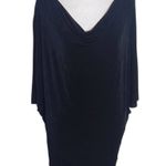 Chico's Travelers Black Dolman Sleeve Blouse Size Small/Medium Black Draped Top Photo 0