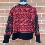 Icelandic Design Full Zip Wool Blend Sweater Jacket Size Small Red Photo 7