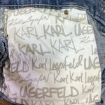 Karl Lagerfeld  Blue Medium Wash Button Fly Straight Cropped Denim Jeans Size 2 Photo 8