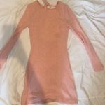Pink Long Sleeve Sweater Dress Photo 0