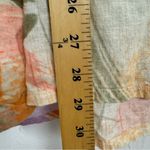 Naturals Linen Blend Orange Green Blouse Womens 5X Boho Beachy Lightweight Top Photo 7