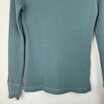American Giant Henley Waffle Thermal Knit Long Sleeve Shirt Sz Small Blue Green Photo 12