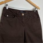Bermuda Tribal  Shorts Women’s Size 6 Brown Flap Button Pockets in Back Photo 1