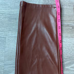 Mother The Mid Rise Dazzler Ankle Jeans Brown Wax On Wax Off Faux Leather 25 Photo 8