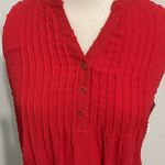Charter Club  Sleeveless Button‎ Blouse Barn Red XS Photo 6