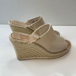 Toms  Espadrille Wedge Sandals Platform Slides Neutral‎ Casual Women's Size 7.5 Photo 2
