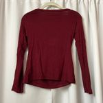 SheIn Sexy Deep Red Off The Shoulder Plunge Neck Long Sleeve Size Small Photo 4