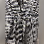 ZARA NWT Tweed Houndstooth Pinafore Short Dress Size L Photo 3
