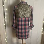 Free People  Plaid Button Down Shirt - Red and Blue Photo 1