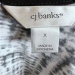 cj banks black white and gray abstract print maxi dress size X (14W) Photo 3