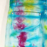 Nine West Dizzy Daze  Sz‎ 6 Jeans Tie Dye Handmade Pink Blue Yellow Skinny 548 Photo 3