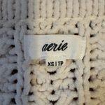 Aerie Cable Knit Quarter Zip Sweater XS Crochet Long Sleeve Oversized turtleneck Photo 6