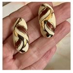Trifari abstract modern python safari collection earrings Photo 2