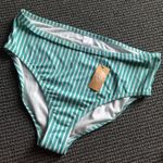 Kona Sol Women's Plus Size Bikini Bottom Green Stripe 20W/22W Photo 1