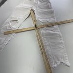 Bershka  Jeans Womens 4‎ Distressed High Rise Button Fly Raw Hem Ripped Denim Photo 6