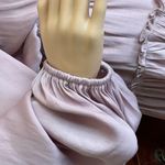 Glam Boho Ruffled Ballon Long Sleeve Mini Dress Blush Pink Size Large Photo 4