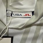 J Lindeberg Yvette Top Womens XS Golf Shirt USA‎ Olympics White Gray Blue New Photo 4