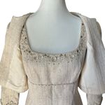 Tahari Arthur S Levine Cocktail Dress & Jacket combo Size 6 Metallic Cream Photo 2