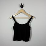 Old Navy  Women’s Classic Brushed Waffle Knit Tank Black Size MP Photo 7