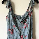 Reformation  Nikita Midi Dress Blue Pink Red Floral Pattern Size 10 UB Photo 2