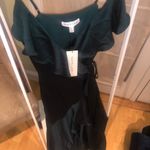Revolve NWT Bias Frill Emerald Dress Photo 4