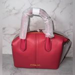 Michael Kors  Hyde Pebbled Leather Satchel Crossbody Bag Light Bryant Soft Pink Photo 7