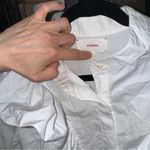 XiRENA Callie Blouse long sleeve ruffle button down shirt poplin White Photo 2