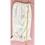 Vintage Cactus Flower White Rayon Ruffle Hem Pants M Boho Cottagecore USA Size M Photo 6