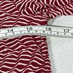 Maeve Anthropologie Size Small Burgundy Red White Wavy Stripe Dress Photo 5