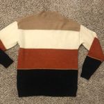 Halston Heritage Tan and Cream Cowl Neck Sweater Photo 9