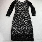 Lace Maxi Dress Long Sleeve Elegant Evening Party Cocktail Dress XS Black Photo 6