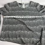 Talbots Black & White Knot Tie Top Size Large Business Class Meets Brunch Boss Photo 4