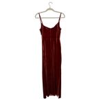 Taylor Stretch Velvet Maxi Dress Size 6 Paprika Slip Dress Draped Neck New Red Photo 4